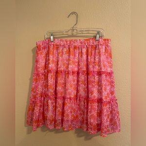 pink/orange nastygal miniskirt